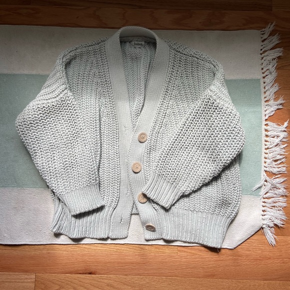 Babaa chunky cotton cardigan no 18 smoked salt - Picture 2 of 3
